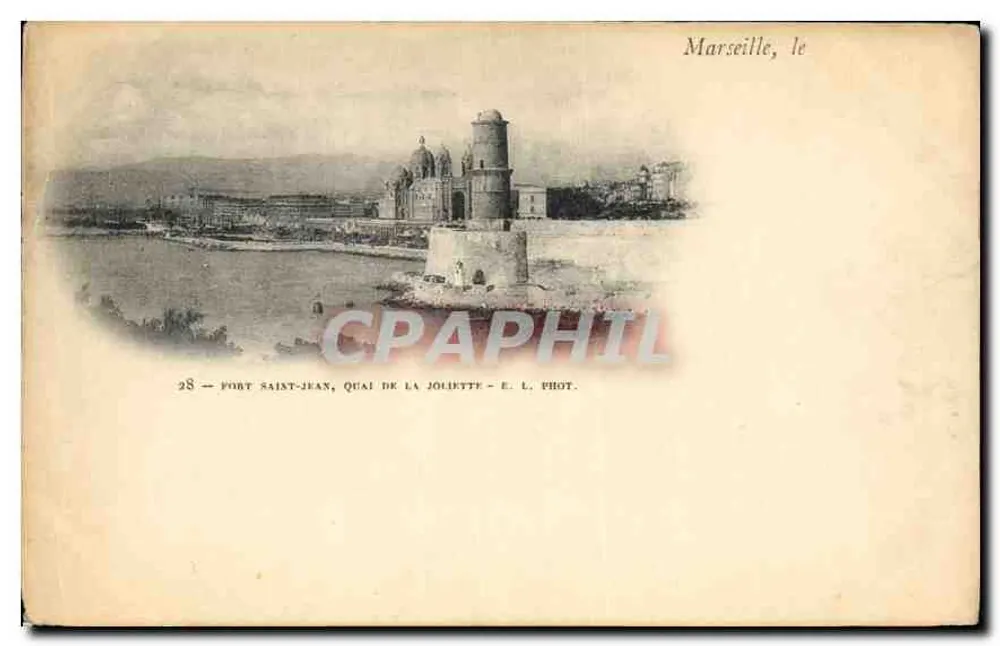 Marseille — Fort Saint-Jean am Quai de la Joliette — E. L. Phot. - Vorderseite