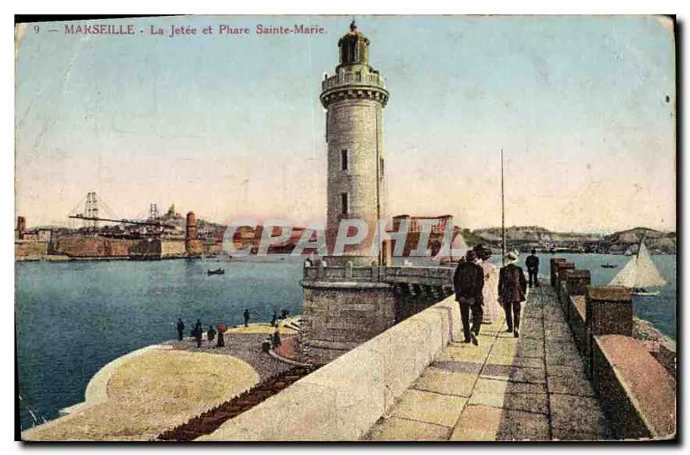 Marseille — La Jetée et Phare Sainte-Marie — éditeur RIO Edit - Anverso