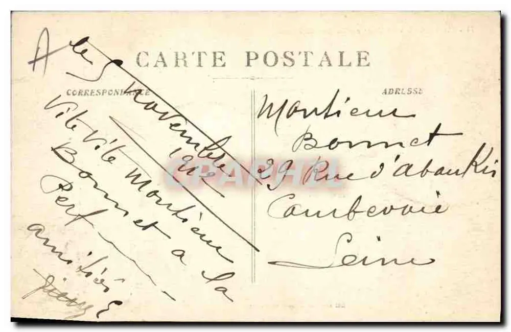 Marseille — La Jetée an einem Tag mit Mistral — Ausgabe von Nouvelles Galeries - Rückseite