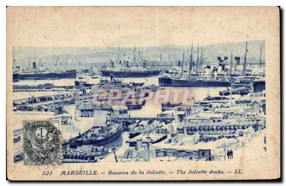 Marseille — Joliette Hafen — LL. — Verlag LL, Nr. 323 - Vorderseite