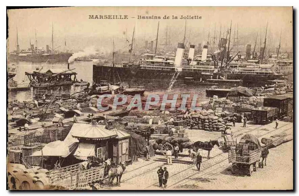 MARSEILLE — Bassins de la Joliette — unbekannter Verlag - Vorderseite