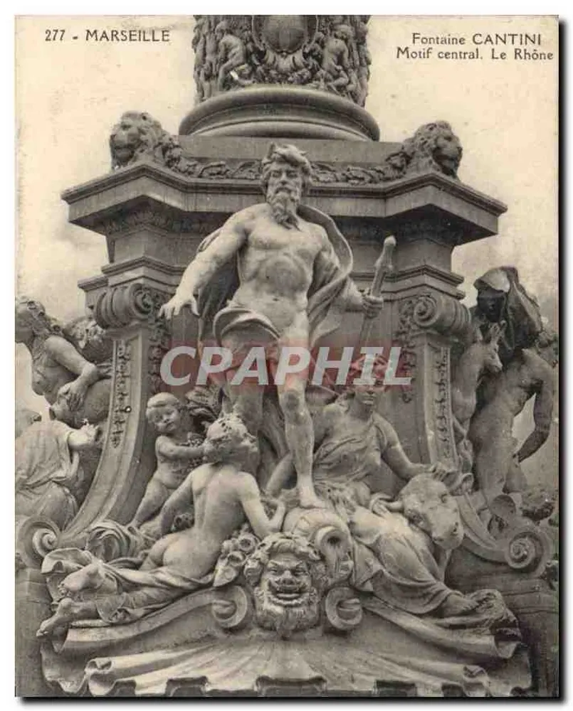 Marseille — Fontaine Cantini, zentrales Motiv Der Rhône — Craphil, Nr. 277 - Vorderseite