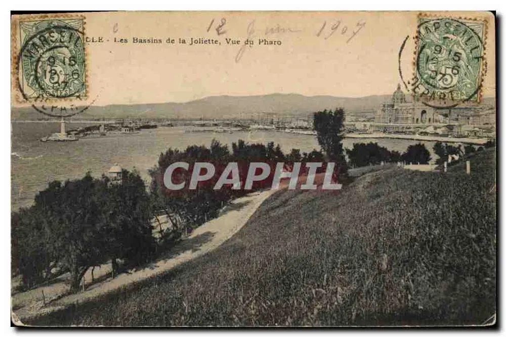 Die Bassins de la Joliette, Ansicht vom Pharo — Verlag: Architrade Phototypie Grenne, Marseille - Vorderseite