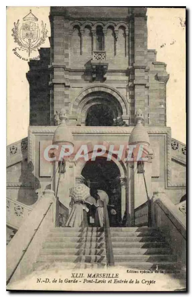 Notre-Dame de la Garde - Pont-Levis und Eingang zur Krypta — Sonderausgabe der Bibliothek — Museum der Basilika - Vorderseite