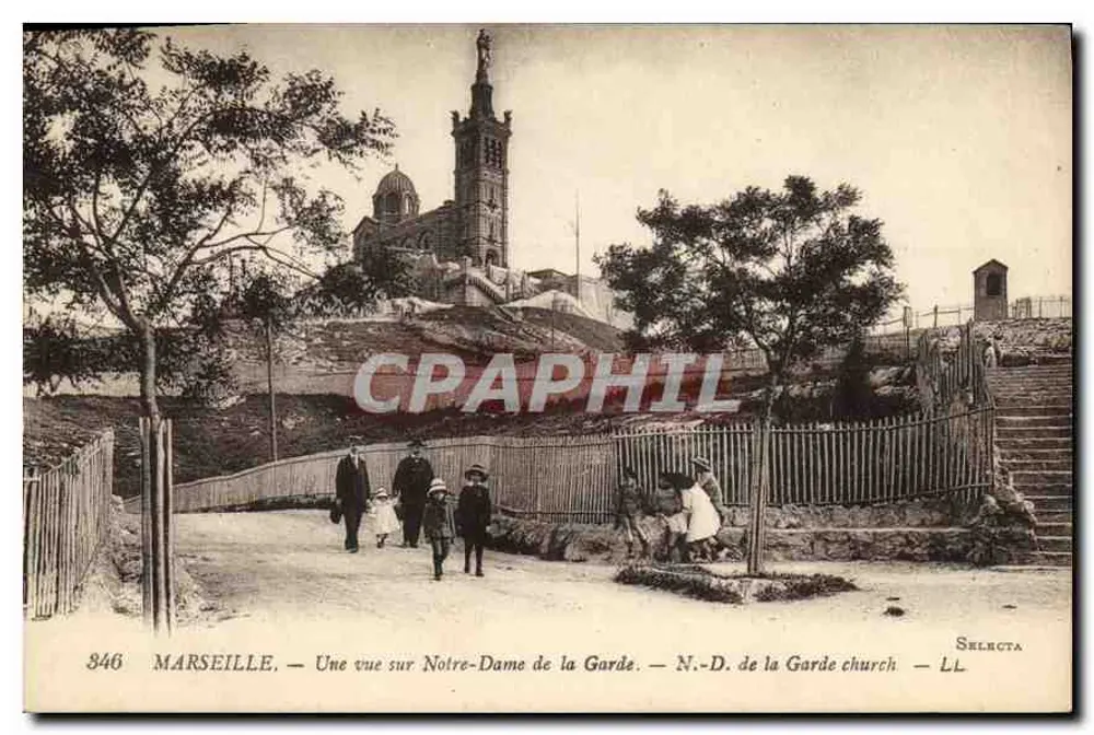 Marseille — Ansicht der Notre-Dame de la Garde — Selecta - Vorderseite