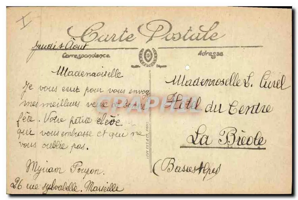Marseille — Ansicht der Notre-Dame de la Garde — Selecta - Rückseite