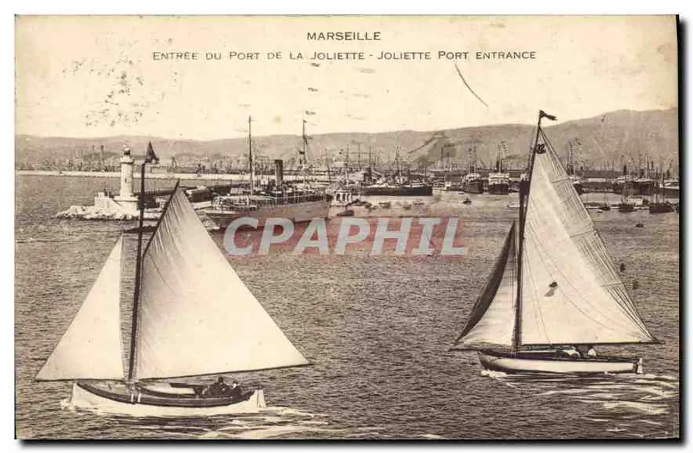 Marseille — Eingang zum Hafen La Joliette — unbekannter Verlag - Vorderseite