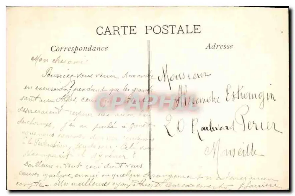 Marselha — O Castelo de If — Editor EL, n°10 - Verso