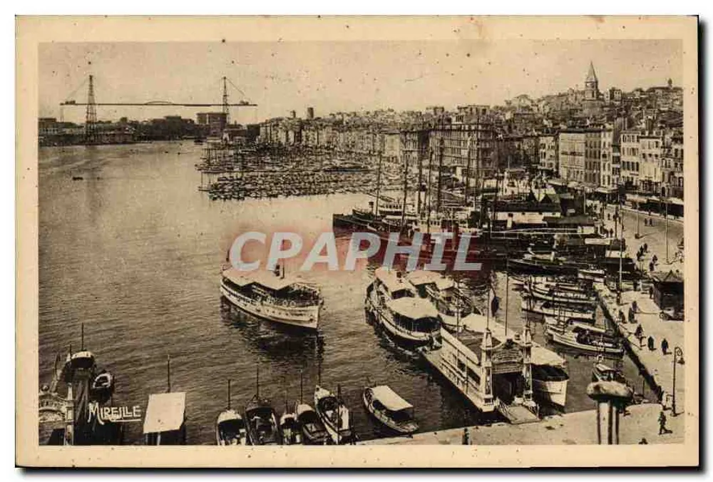 Marseille — Ansicht des alten Hafens und der Transbordeur-Brücke — Éditions Mireille - Vorderseite