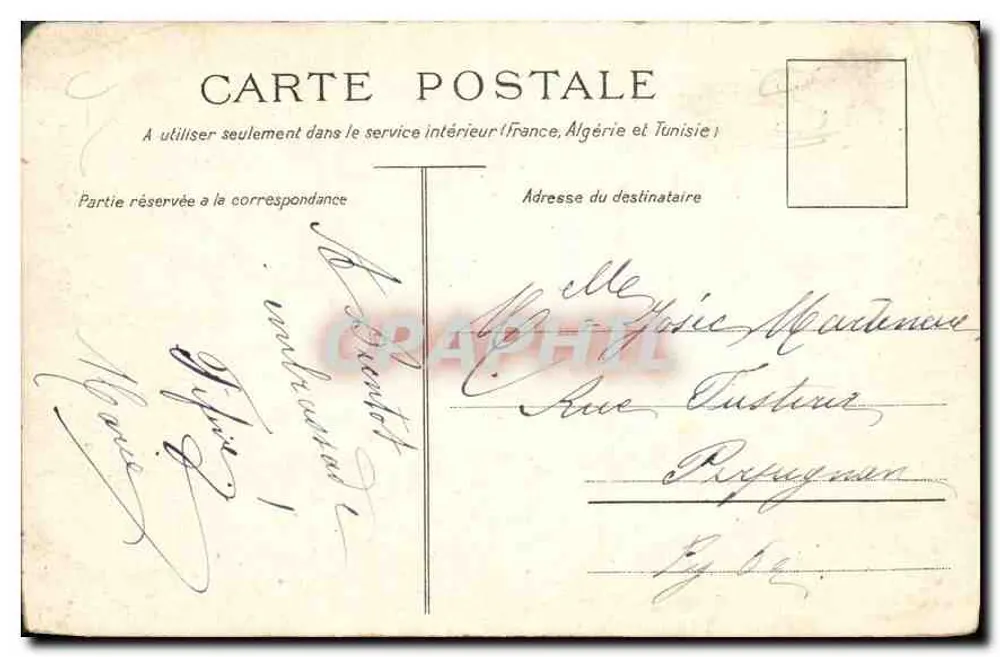 Marseille — La Grande-Jetée und der Leuchtturm Sainte-Marie — Ausgabe C. Marlière, Marseille - Rückseite