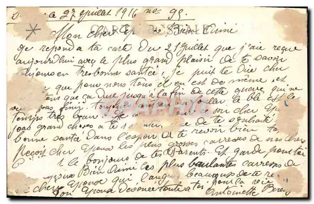 Marselha - Nossa Senhora da Guarda — E.L. - Verso