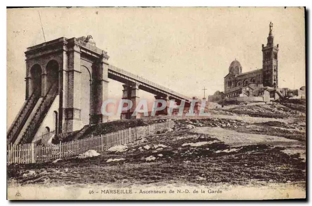 Marsella - Ascensores de N.-D. de la Guardia - Anverso