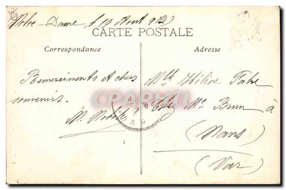 Marselha — Elevadores de N.D. de la Garde — Editor não identificado, n°6 - Verso