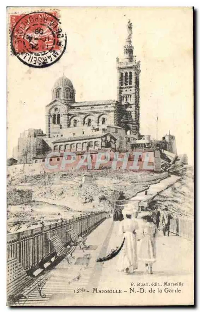 Marselha - D. de la Garde — P. Ruat, editor, Marselha, n° 13bis - Frente