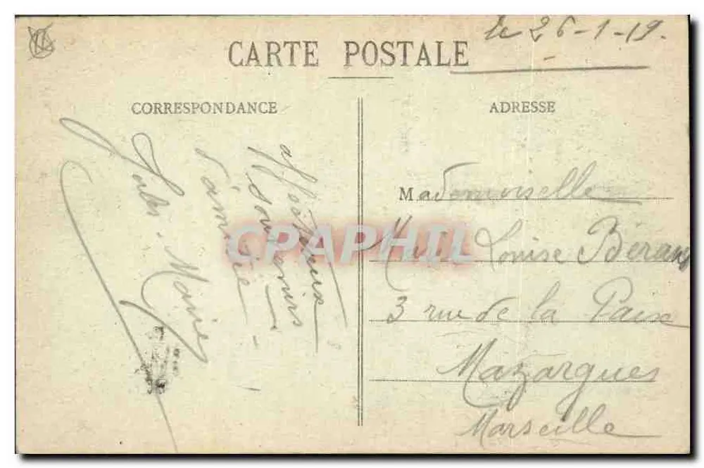 Marseille, Notre-Dame de Garoupe — Prozession der Eröffnung, 5. Juni 1889 — unbekannter Verleger, Nr. XLIX - Rückseite