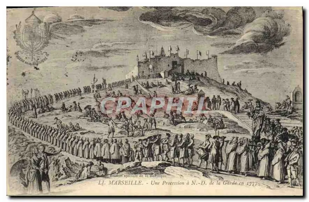 Marselha — Procissão em Nossa Senhora da Guarda em 1777 — Edição especial da Basílica - Frente