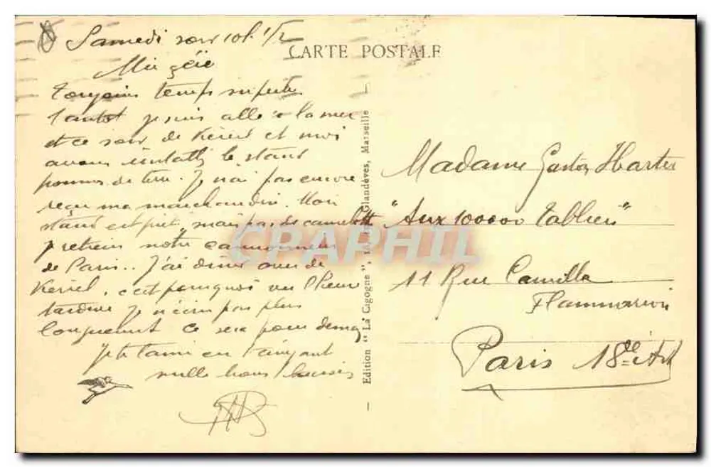 Marseille — Nossa Senhora da Guarda — Edição La Cogna - Verso