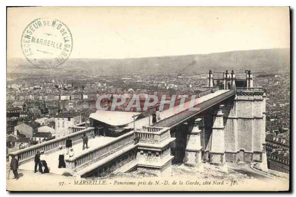 Marseille - Panorama vom N.-D. de la Garde, Nordseite - J.F. - Vorderseite
