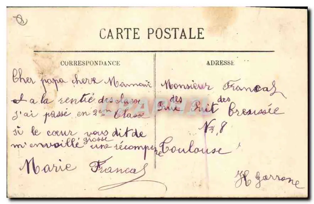 Marseille — Nossa Senhora da Guarda — LL - Verso