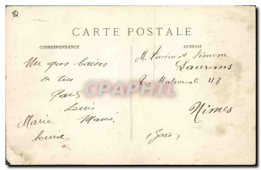 Marseille - Nossa Senhora da Guarda — editor P. Roux, n° 1400 bis - Verso