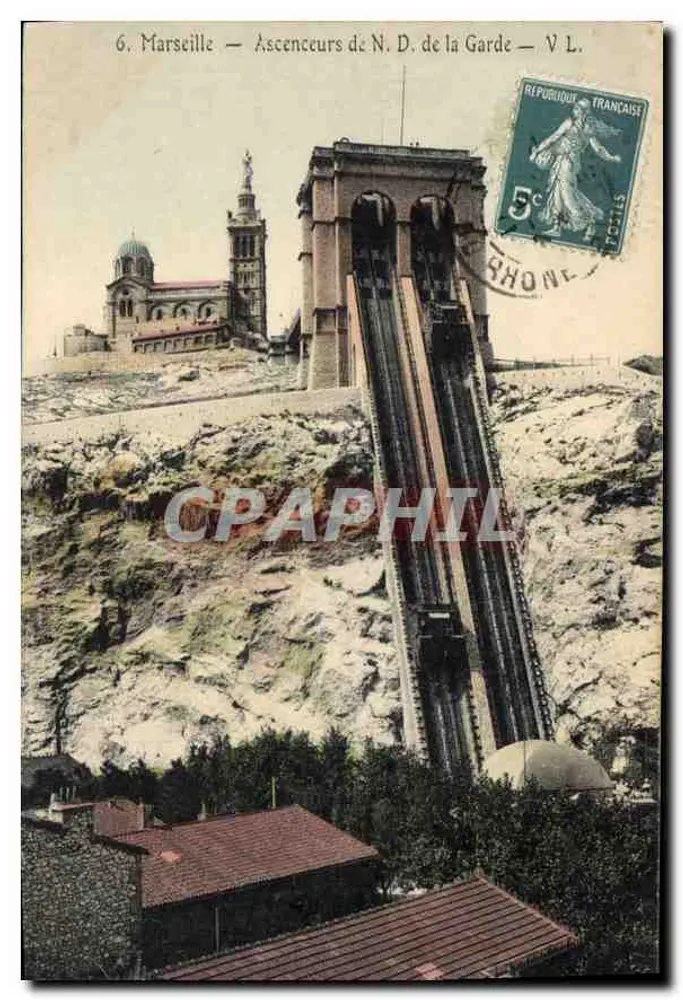 Marselha — Elevadores de N.D. de la Garde — V.L. - Frente