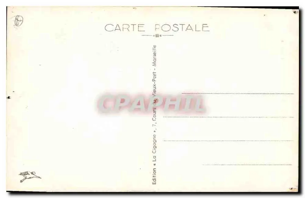 Marseille — Notre-Dame de la Garde — Edição La Cigogne - Verso