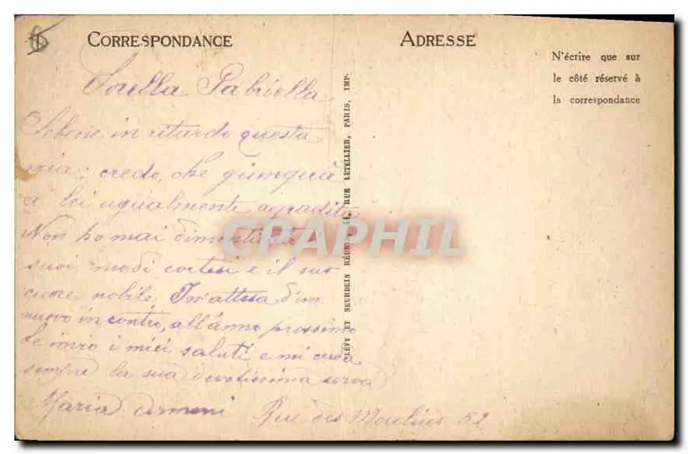 Marseille — Nossa Senhora da Guarda — LL - Verso