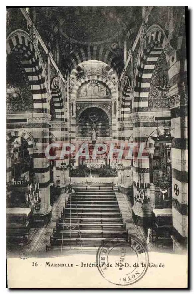 Marselha — Interior da Nossa Senhora da Guarda — Graphil, n°36 - Frente