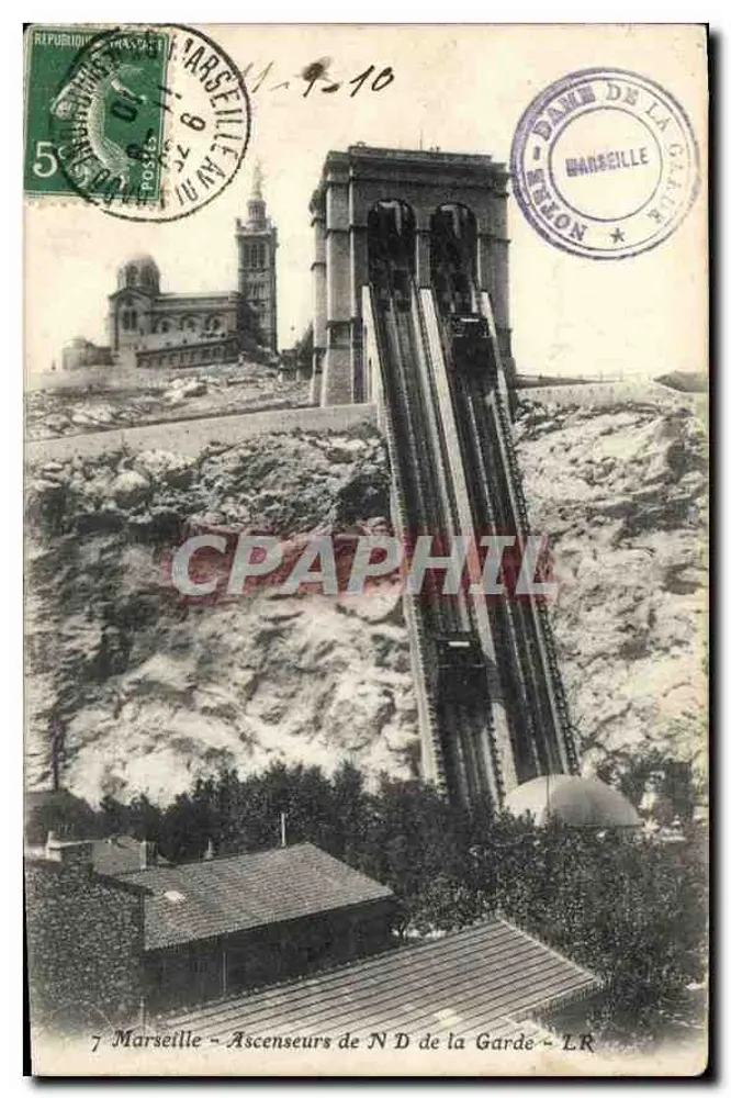 Marselha - Elevadores de Nossa Senhora da Guarda - LR - Frente