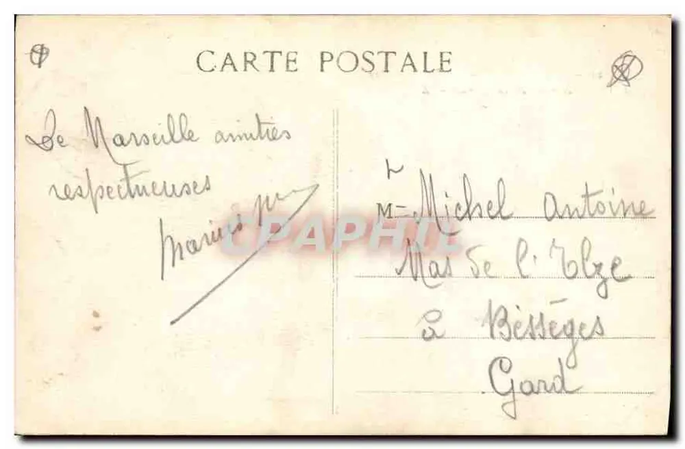 Marseille — A Basílica de N.-D. de la Garde — Editor EL. - Verso
