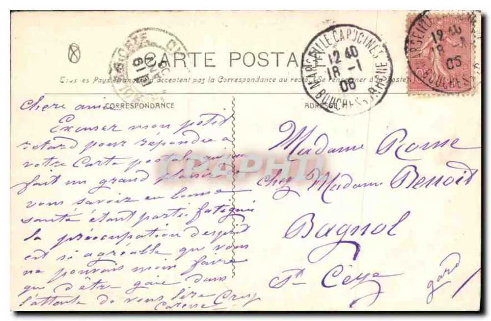 Marseille — N.D. de la Garde — Guenne Fot. n°786 - Verso