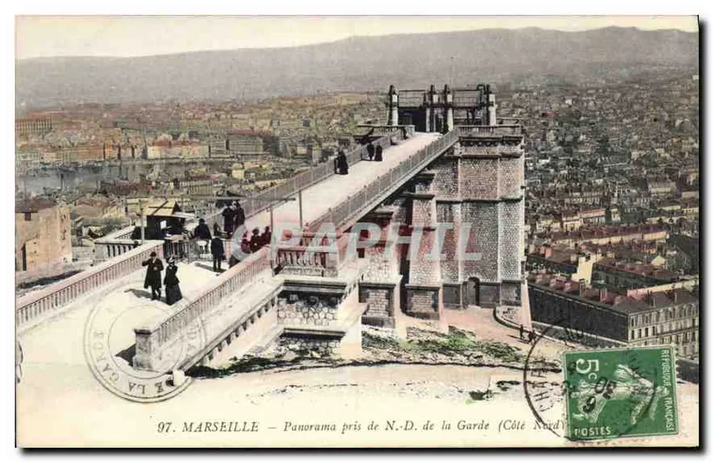 Marseille — Panorama vom N.-D. de la Garde (Nordseite) — Verleger: La Gare, n° 97 - Vorderseite