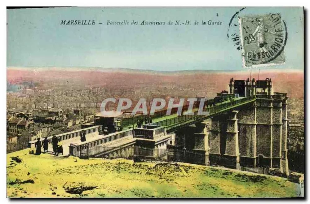 Marseille — Passerelle der Aufzüge von Notre-Dame de la Garde - Vorderseite