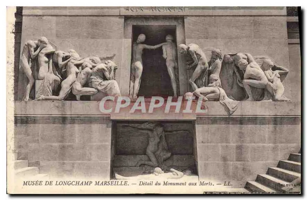 Museum Longchamp Marseille — Detail des Kriegsdenkmals — LL - Vorderseite
