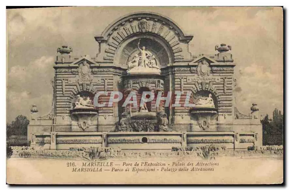 Marselha — Parque da Exposição - Palácio das Atrações — La Duranze - Frente
