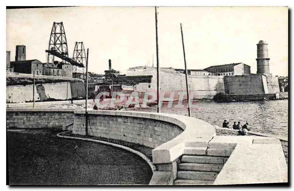 Marselha — O Forte Saint-Jean — Canal — Edição 'La Cigogne', 9 bis - Frente