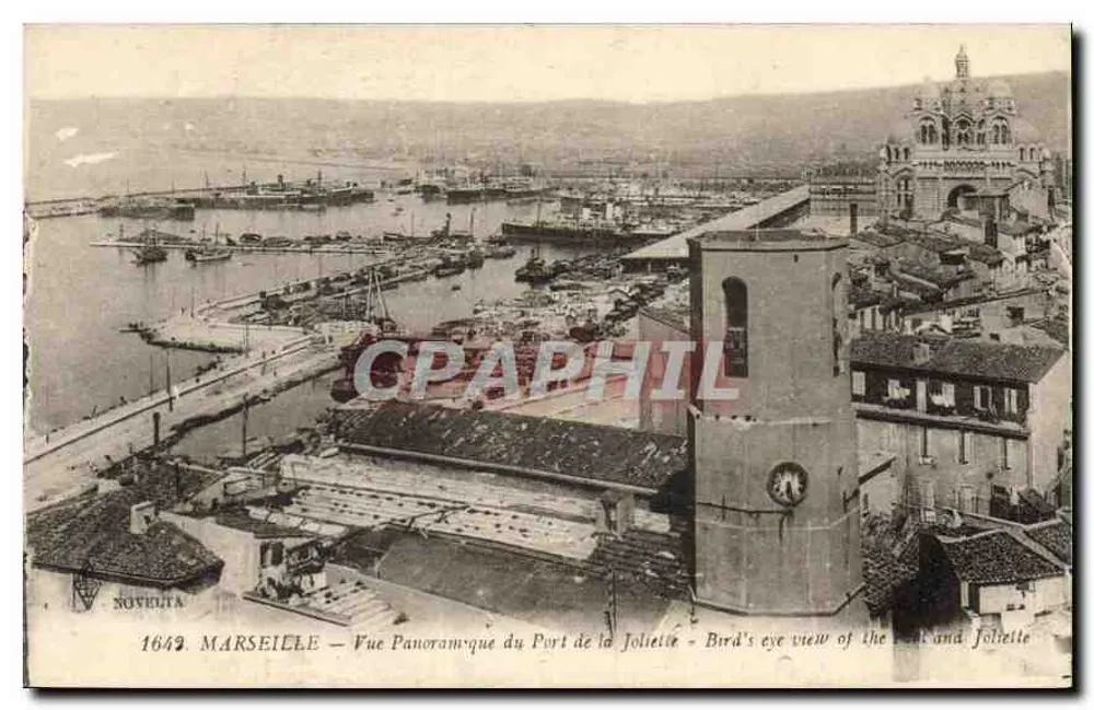 Marseille — Panoramablick vom Hafen La Joliette — Novelta, n° 1649 - Vorderseite
