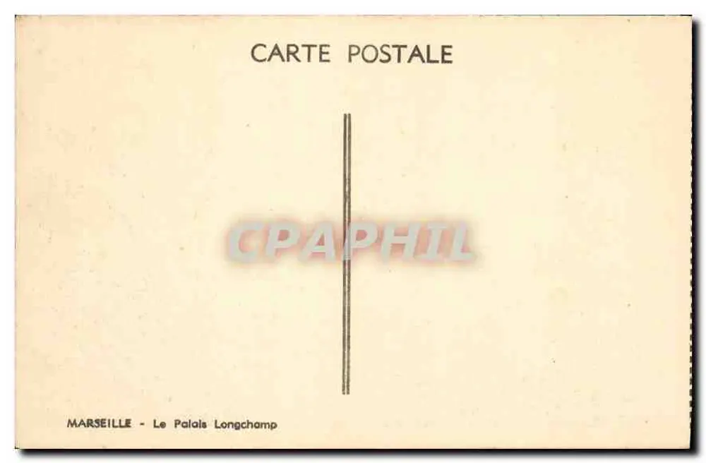 Marseille - O Palácio Longchamp — editor desconhecido, número de série não visível - Verso