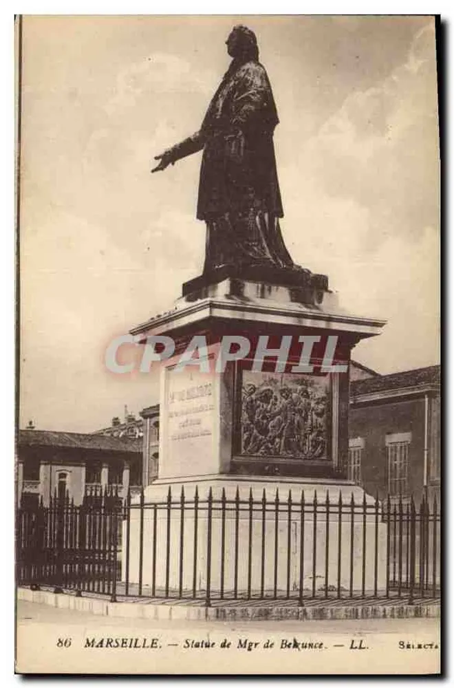 MARSEILLE — Estátua do Bispo de Bekunce — LL. Sélecta - Frente
