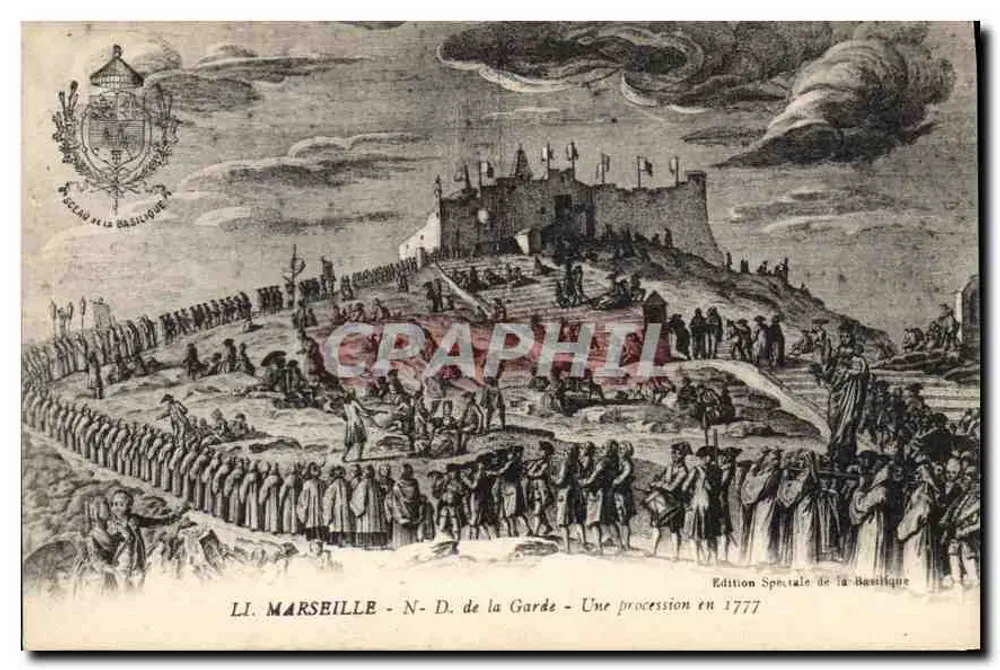 Li. Marselha - N.-D. da Guarda - Uma procissão em 1777 — Edição Especial da Basílica - Frente