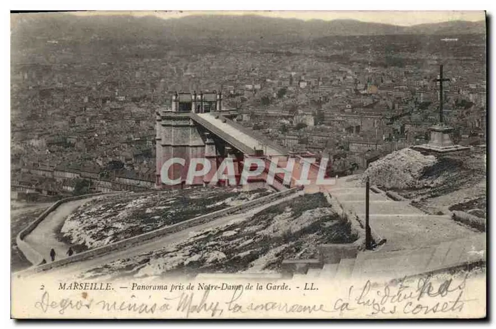 Marseille — Panorama pris de Notre-Dame de la Garde — LL. Éditeur LL. N° 2 - Vorderseite
