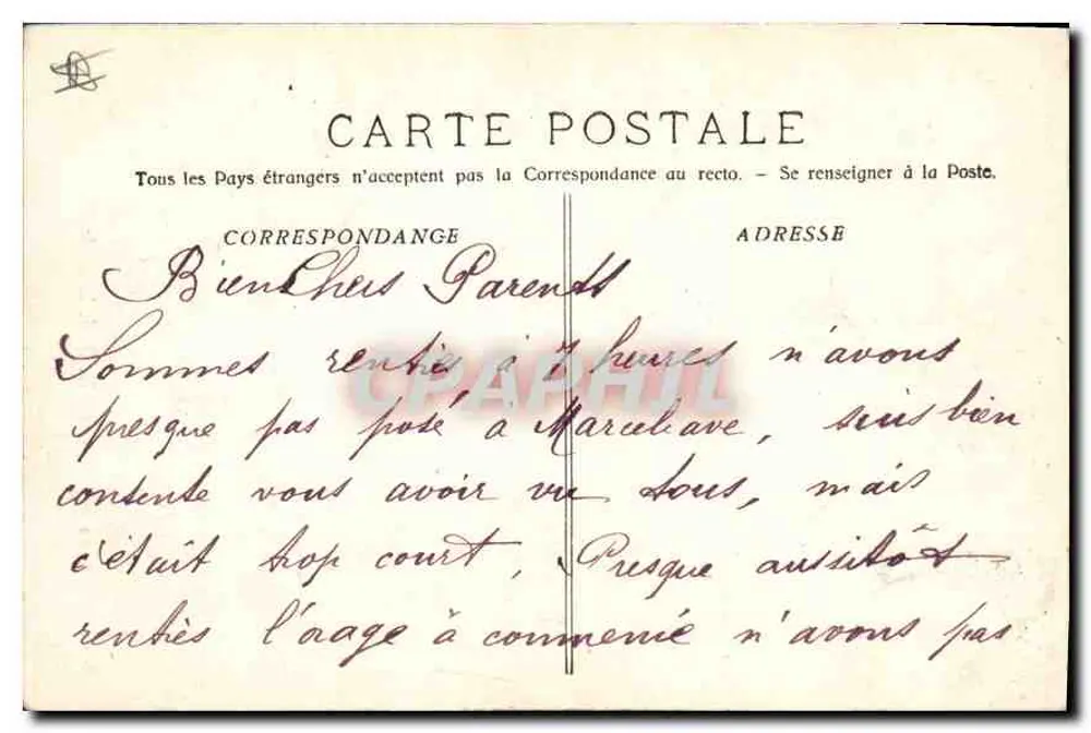 Marseille - Nossa Senhora da Guarda — editor Laconur, n° 1400 - Verso