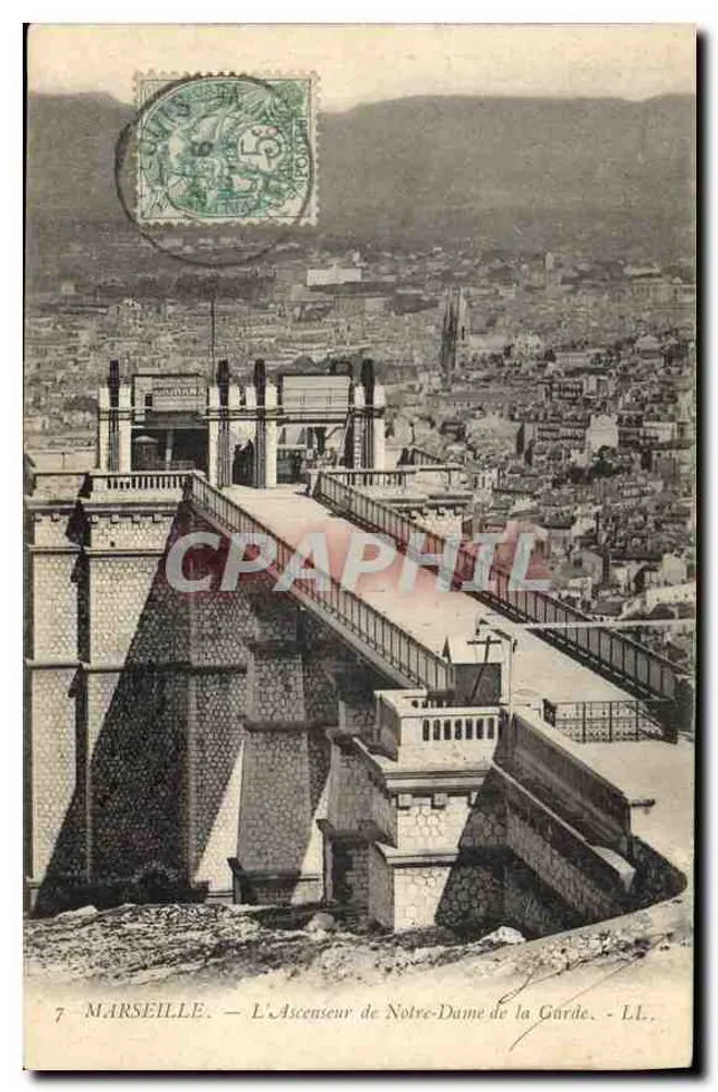 Marseille — L'Ascenseur de Notre-Dame de la Garde — LL. n°7 - Vorderseite