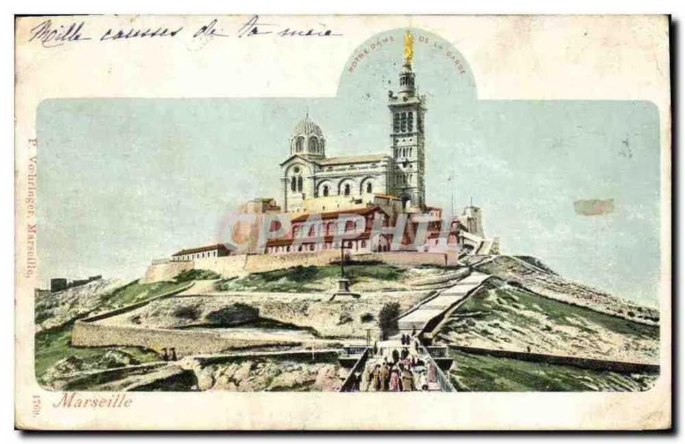 Notre-Dame de la Garde — Marselha — Editor P. Vondinger, Marselha - Frente
