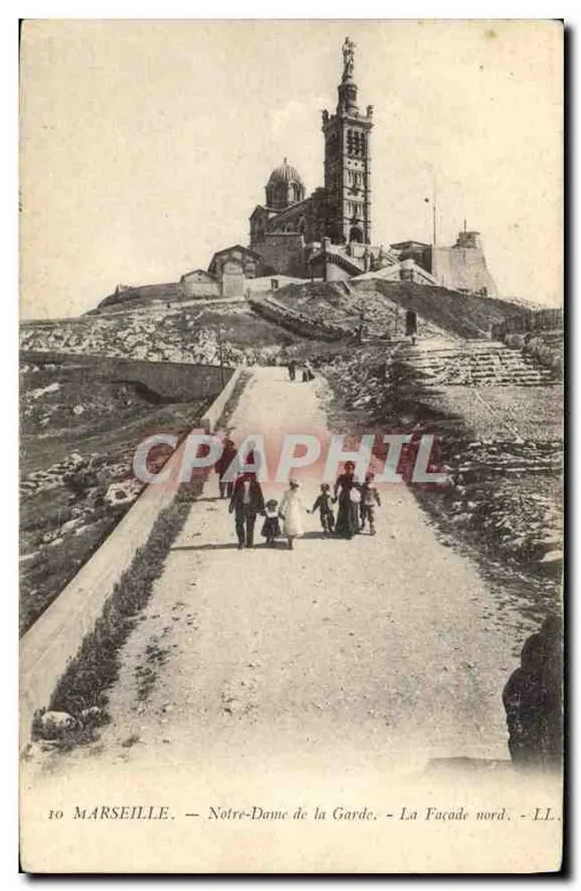 Marseille — Notre-Dame de la Garde — Die Nordfassade — LL. - Vorderseite