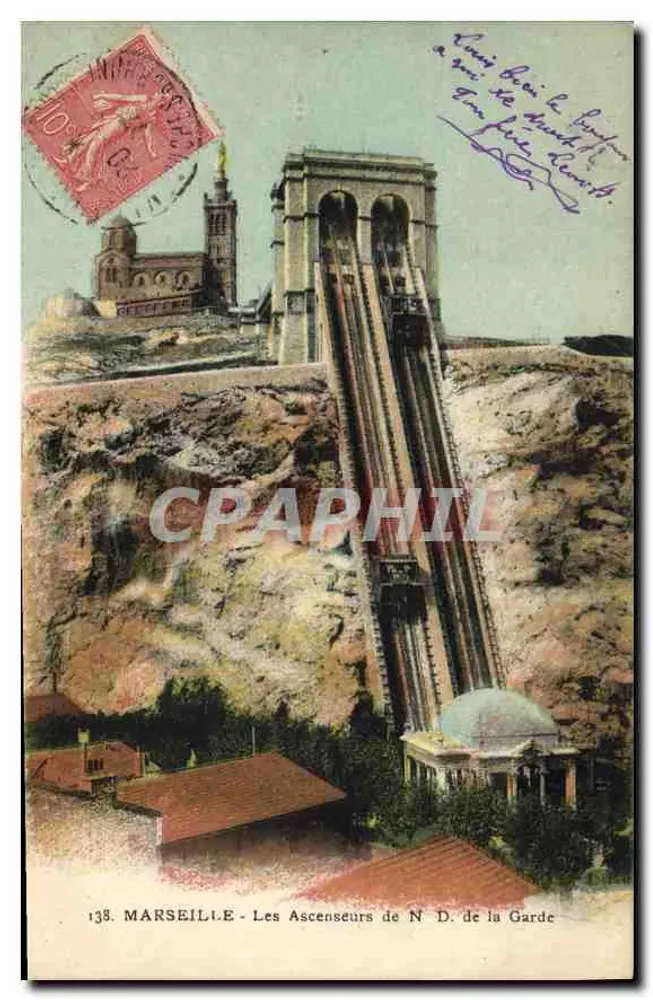 Marseille - Gli ascensori di Notre-Dame de la Garde — n°138 - Recto