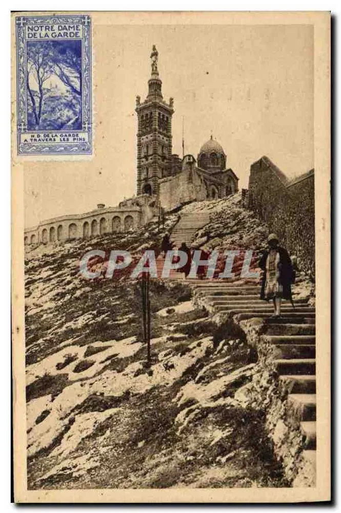 Notre-Dame de la Garde — Die Treppen des Roucas Blanc — Sonderausgabe der Basilika - Vorderseite