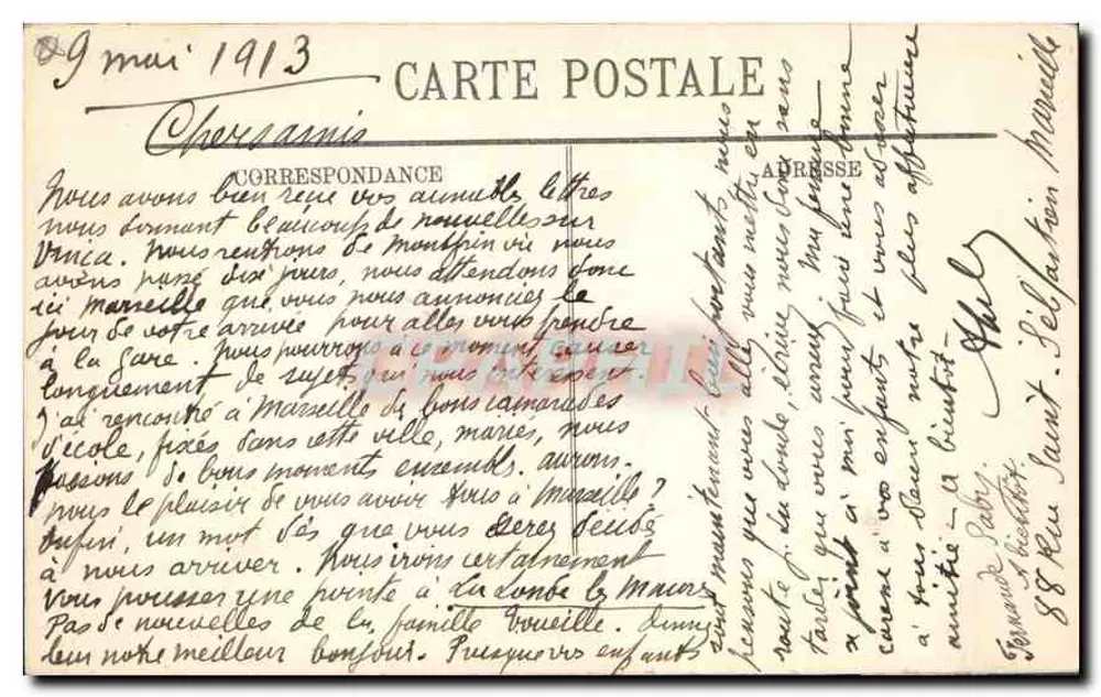 Marseille — Nossa Senhora da Guarda — L.L. - Verso