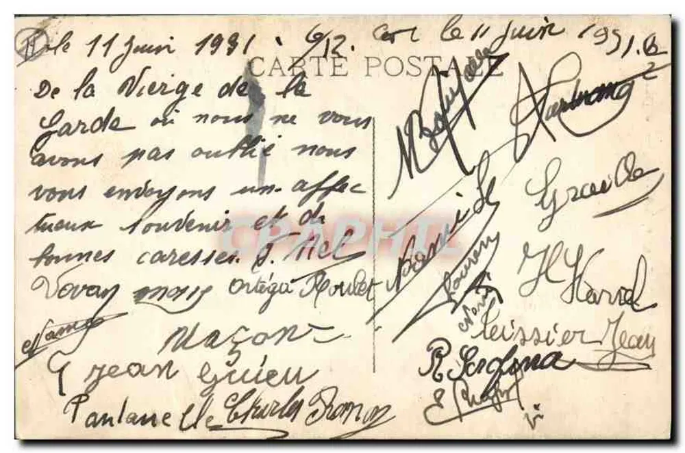 Marseille — Ascensores de Nossa Senhora da Guarda - Verso