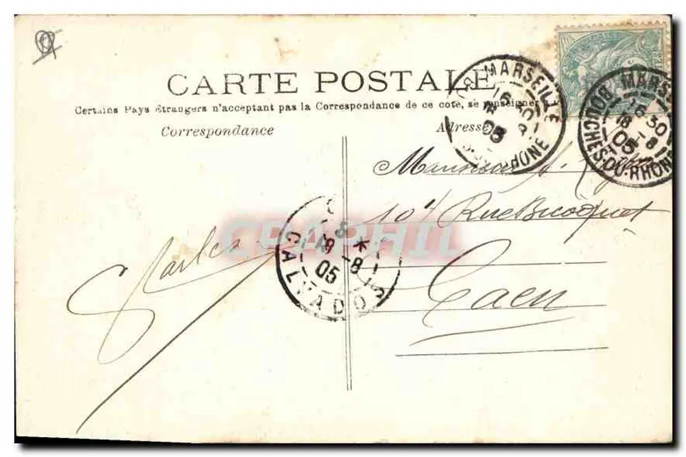 Marsella — Interior de la Basílica de Notre-Dame de la Garde — Edición Glierephot, n°1319 - Reverso